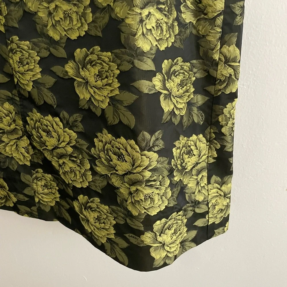 GANNI Flower Jacquard Suiting Mini Dress - Picture 6 of 9